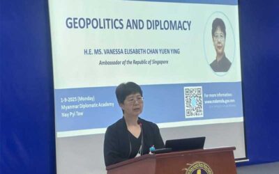Singapore Ambassador delivered a lecture to the Diploma in Diplomacy (1/2025) Nay Pyi Taw Session