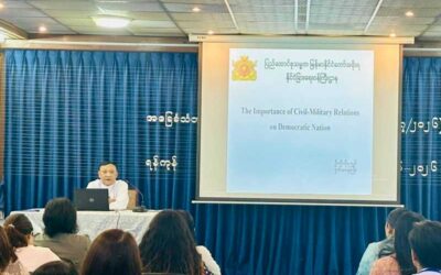 Deputy Minister for Foreign Affairs H.E. U Ko Ko Kyaw Delivers Lecture to the Certificate Course in Basic Diplomatic Skills 47/2026 (Yangon)